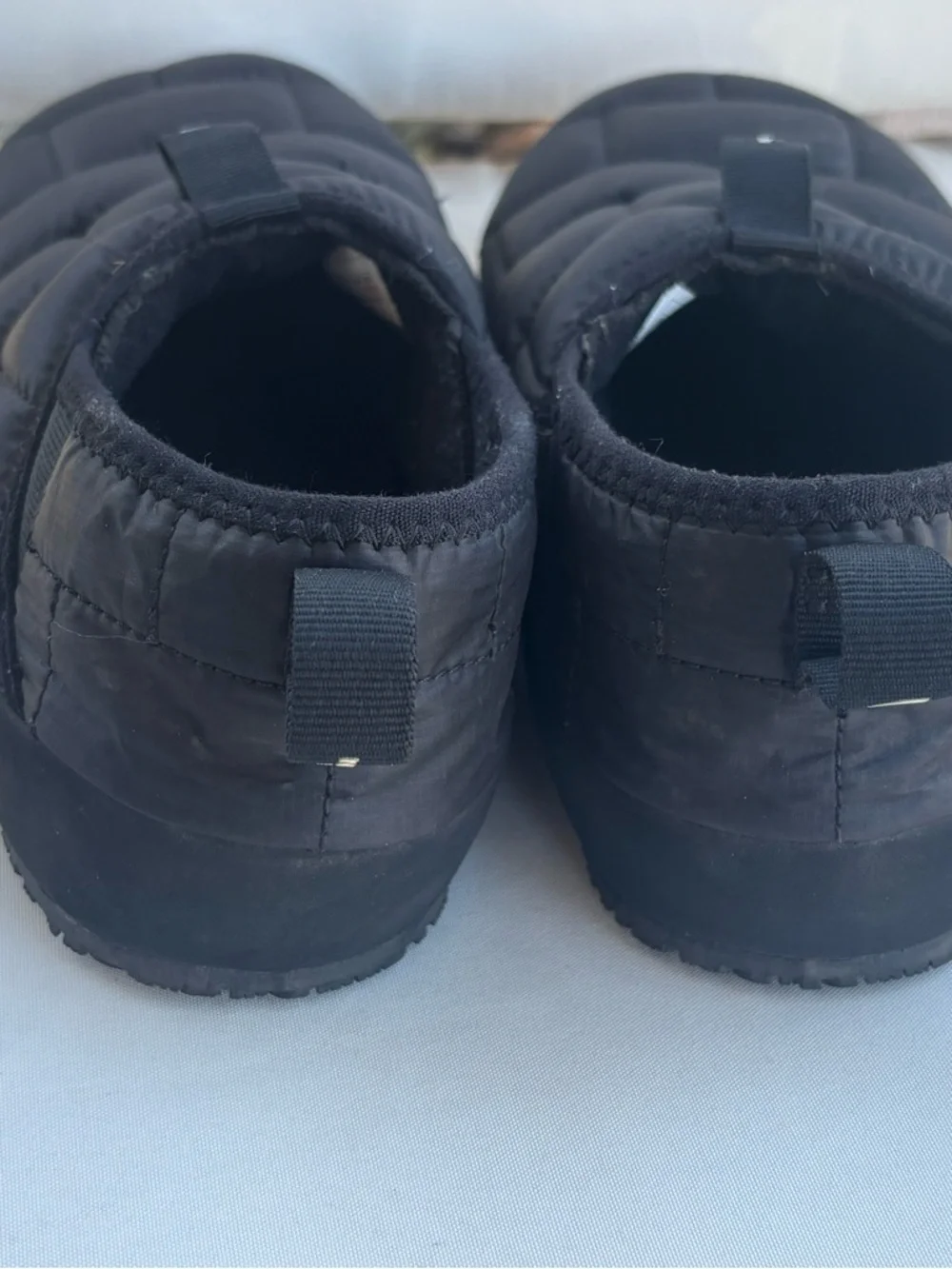 The North Face Kids Black Quilted Slip-On Slippers